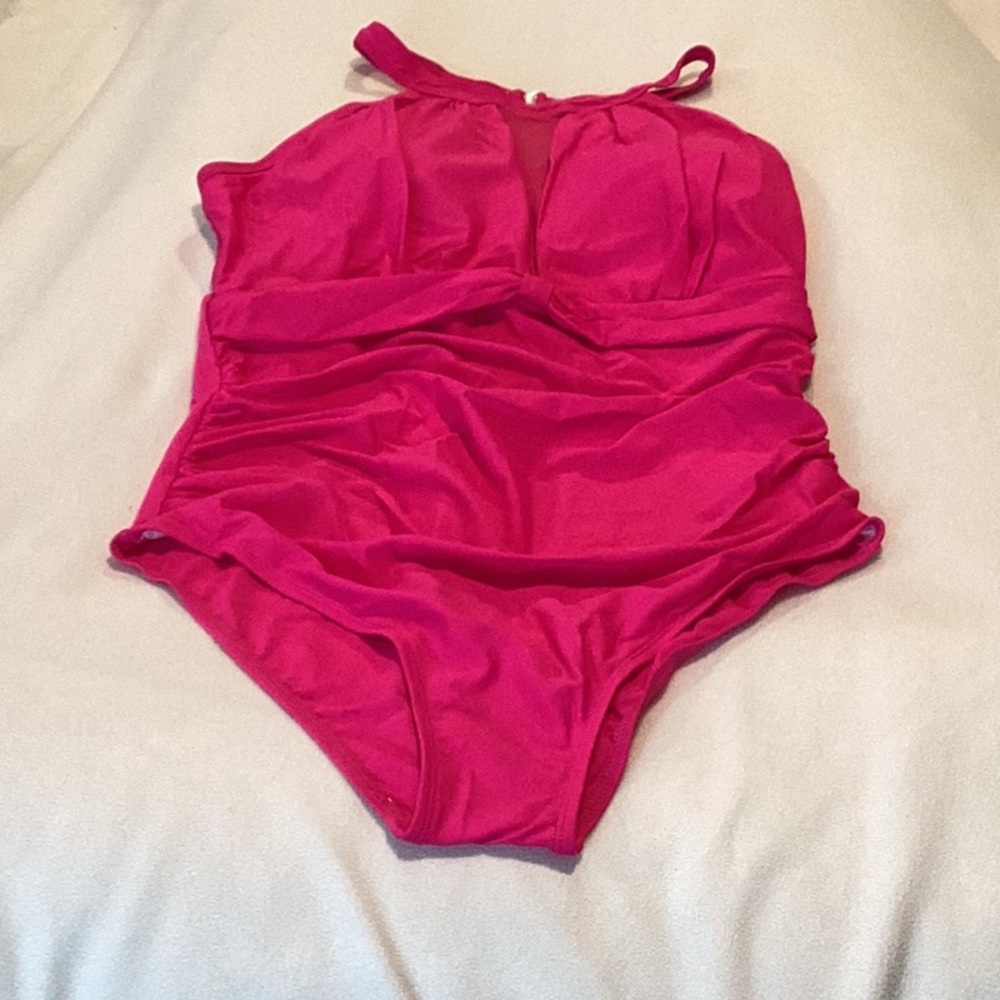 Elegant Pink One-Piece Swimsuit